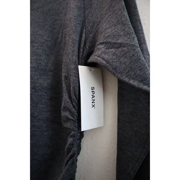 Spanx 50880R Women's Sz S Very Black Dash Heather Skysoft Mock Neck L/S Top - Picture 4 of 11